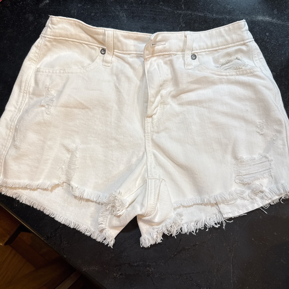 White aerie Jean shorts